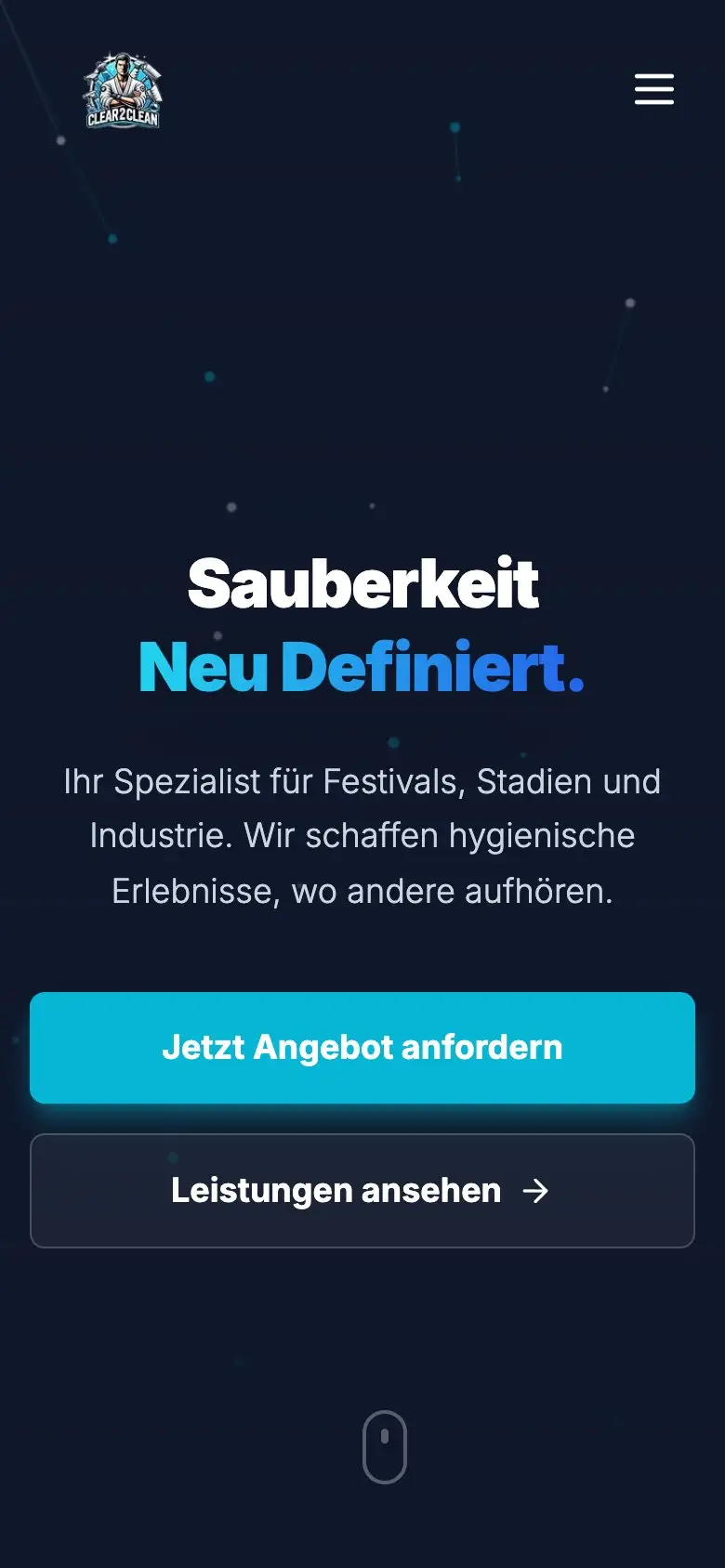 Dieselbe Startseite auf dem Handy