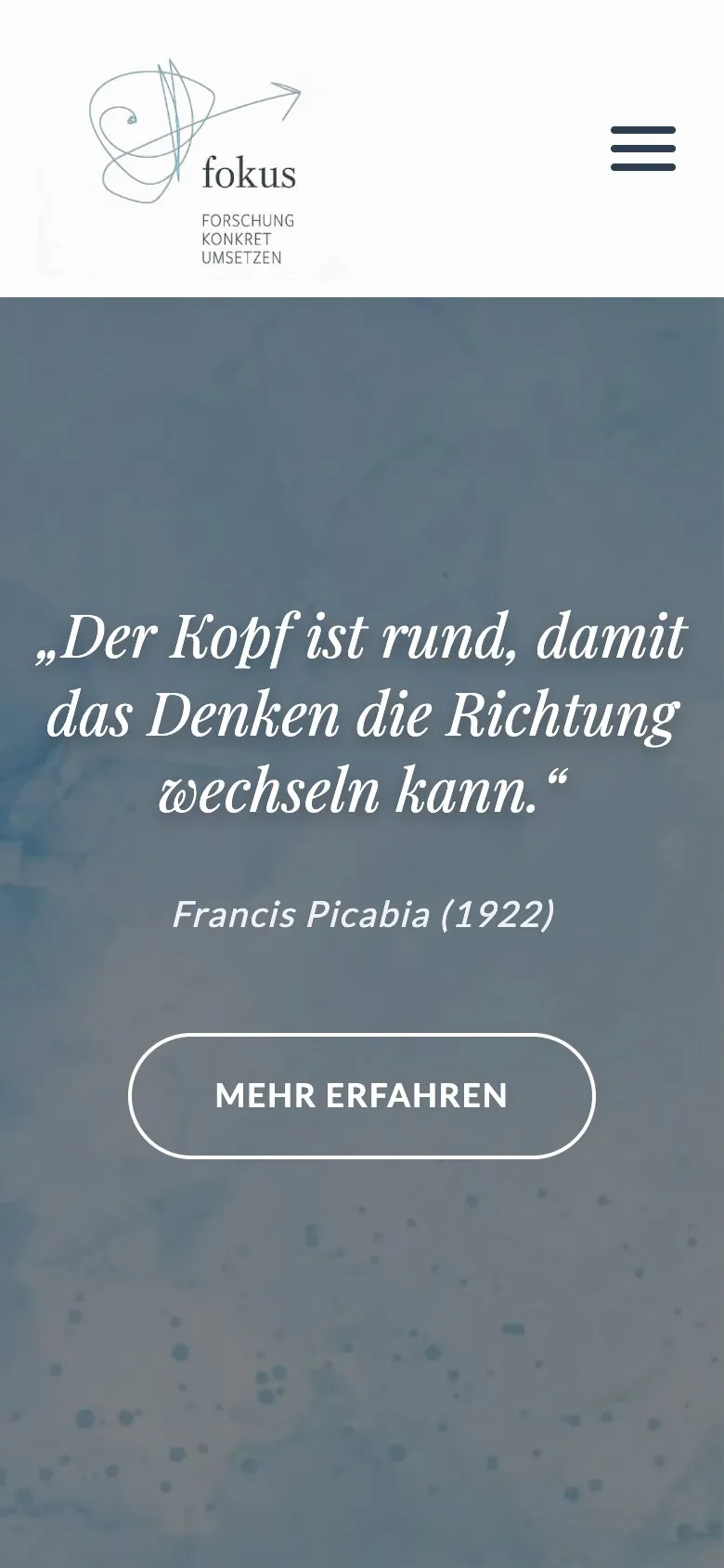 Dieselbe Startseite auf dem Handy